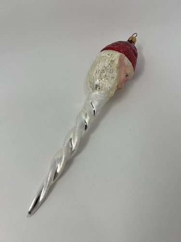Christopher RADKO Santa Elf ICICLE Christmas Holiday Glass ORNAMENT 9" - Picture 3 of 14