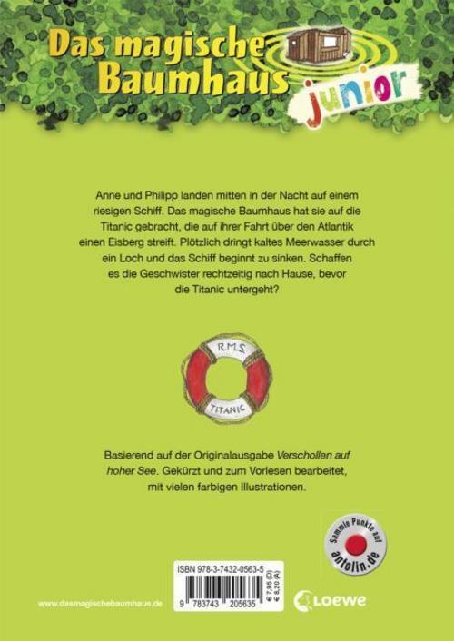 Thumbnail - Das Magische Baumhaus Junior (band 20) - Sos Auf Der Titanic Mary Pope