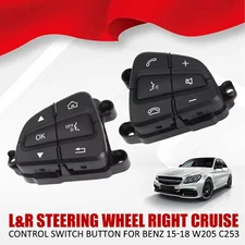 L &R Steering Wheel Right Cruise Control Switch Button for Benz 15-18 W205 C25dt