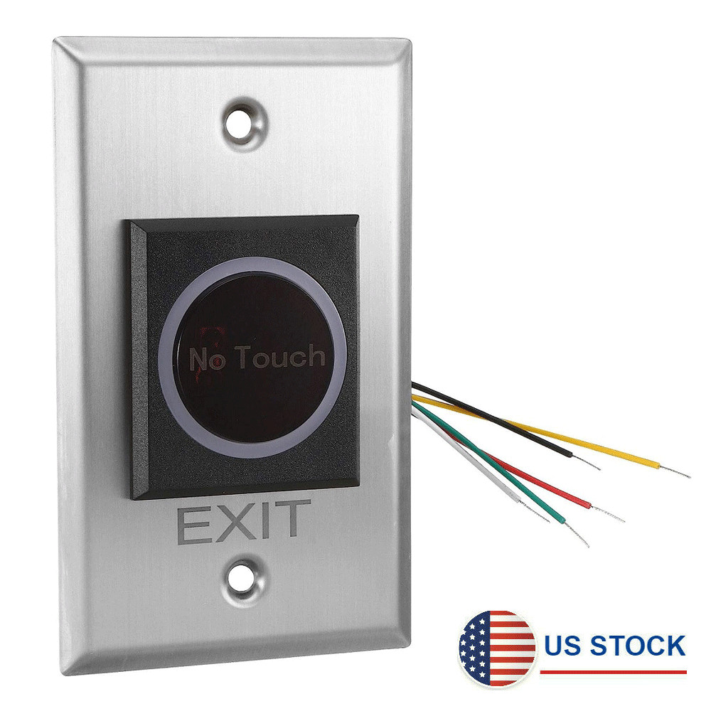 IR No Touch Exit Button NO NC LED Touchless Switch For Door Access Control Lock