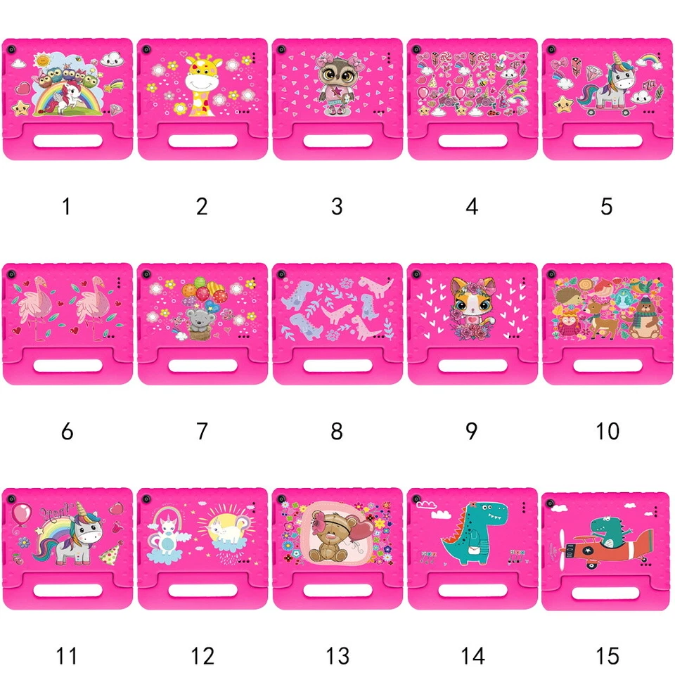 For Amazon Fire 7/HD 8/8 Plus - ShockProof Kids EVA Handle Stand Cover Case +Pen - Image 2 of 4