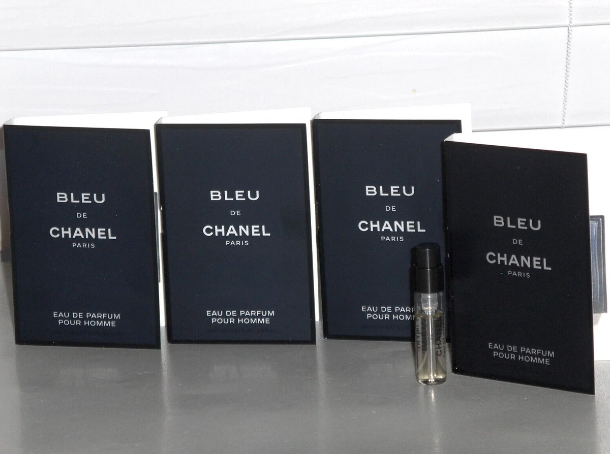 CHANEL BLEU Paris Men's Eau de Parfum Spray Samples Vials, 4