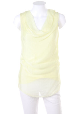 No Label Top Cowl Neck Silk S yellow