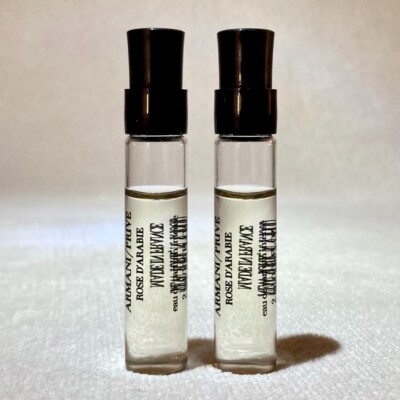 2x Giorgio Armani Prive Rose d Arabie EDP Intense Splash Samples .06oz, 2ml NWOB