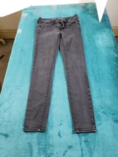 American Eagle Jeans Sz 2 Short Womens Black Pants Denim Ladies Stretch Jegging