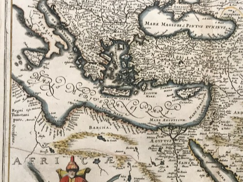 TÜRKISCHES REICH 1663 MATTHAEUS MERIAN UNGEWÖHNLICHE ANTIKE KARTE 17. JAHRHUNDERT - Bild 5 von 8