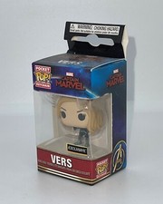 Funko Pocket Pop Llavero Exclusivo Capt Marvel Vers Figura Bobblehead 1.5" Pulgadas