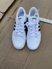 adidas grand court kids' sneakers White/Black School Shoes AW4299 SIZE 6