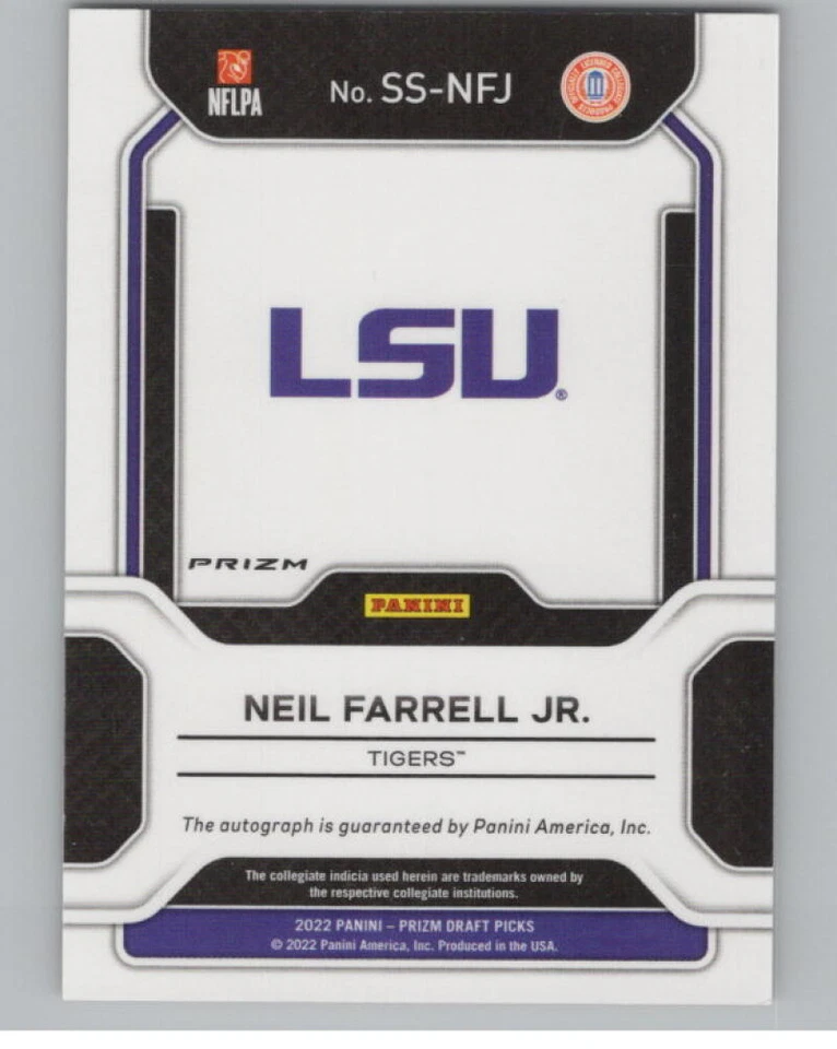 2022 Prizm Draft Picks Sensational Signatures Red Ice Neil Farrell Jr. V98985 - Image 2 of 3