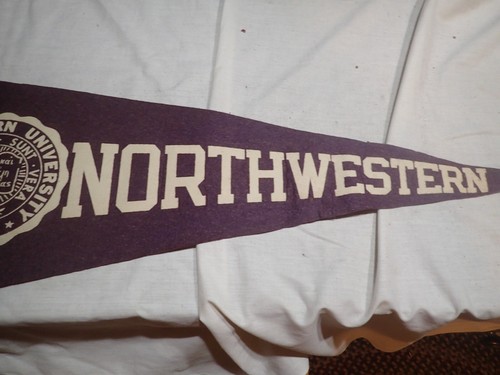 Northwestern University Pennant college vintage in feltro viola e bianco - Foto 5 di 8