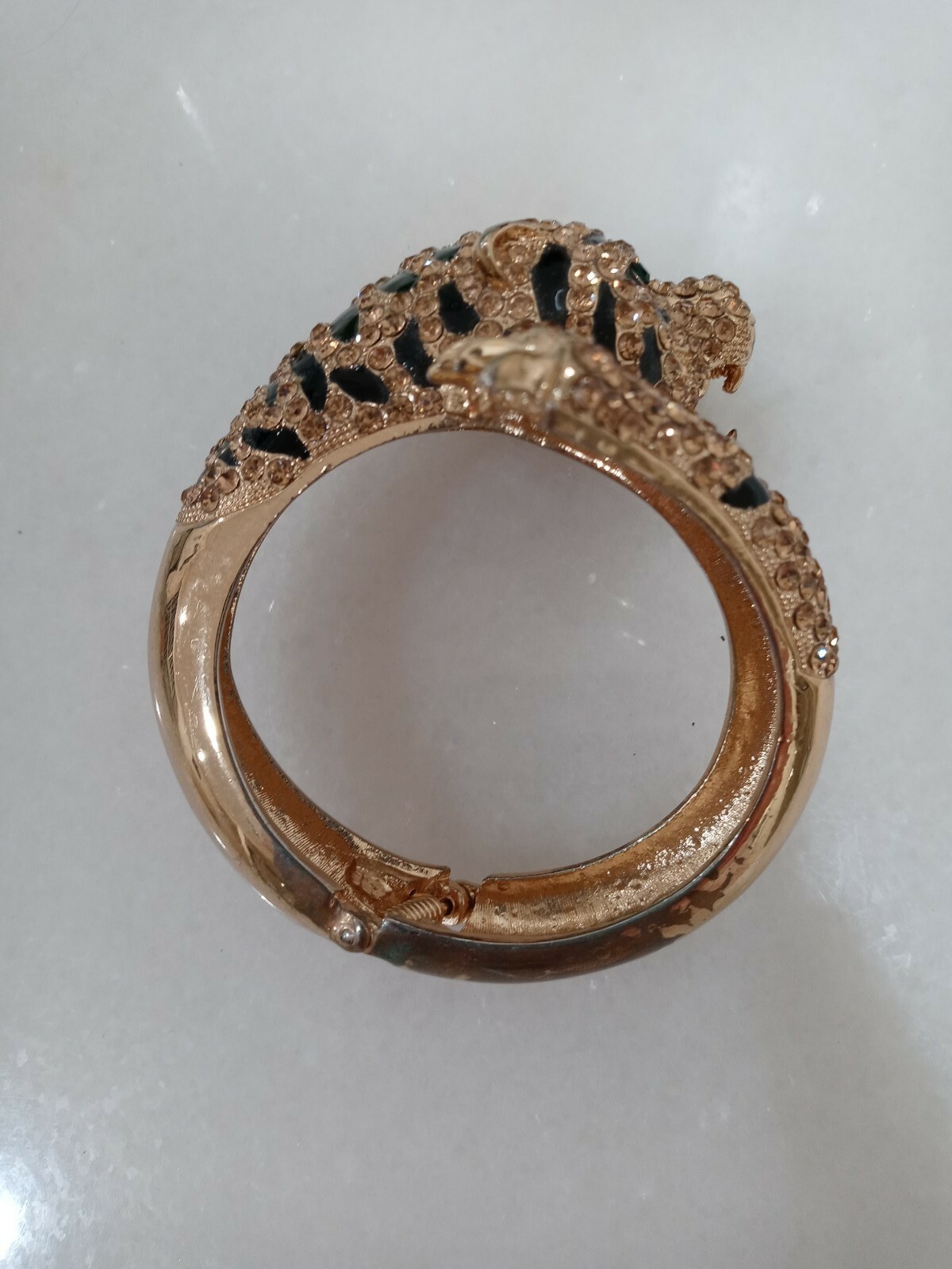 Panther Rhinestone Bangle Bracelet - image 6