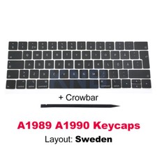 New Sweden Keyboard Key Cap for Macbook Pro 13" 15" A1989 A1990 Keycap 2018 2019