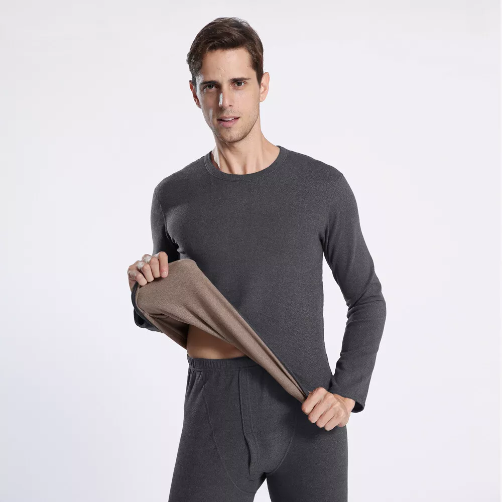 Men’s Thermal Underwear Winter Sports Breathable Long Johns Set Top and  Bottom