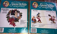 Disney "SNOW WHITE AND THE Seven Dwarfs cross stitch kit 35050 and 35040 As Is