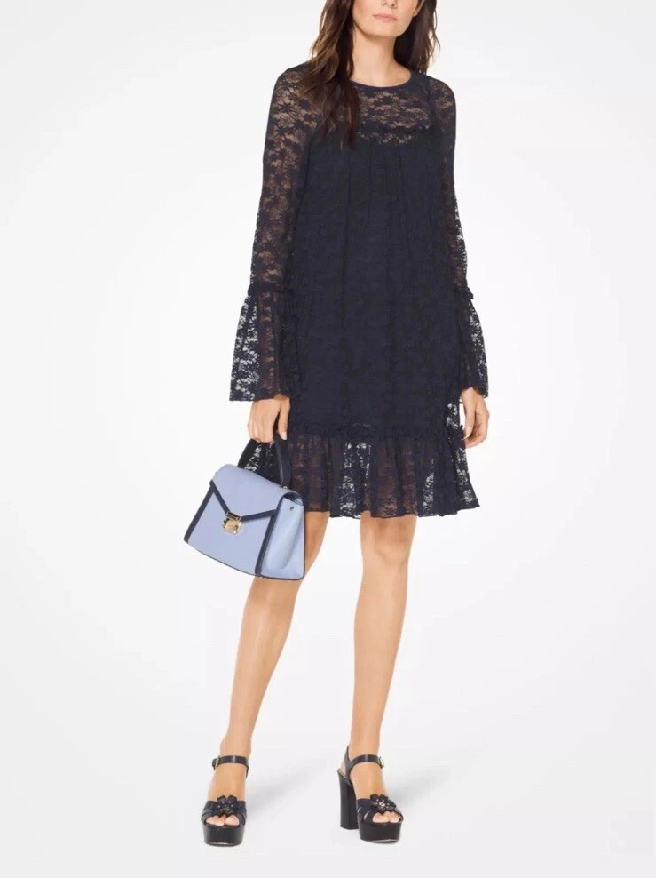 bcbg black lace dress BCBGMAXAZRIA - Black Lace Drop Waist Dress