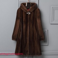 Winter Women's New Comfortable Faux Fur Coat Long Hooded Casual Warm Jacket