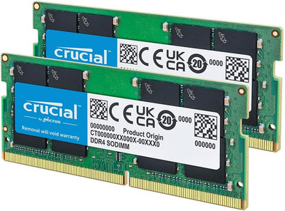 32GB DDR4 RAM Kit (2X16Gb), 3200Mhz (PC4-25600) CL22 Laptop Memory, SODIMM 260-P