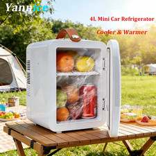 4L Portable Mini Fridge Cooler Warmer 12V Car&Home Use Electric Compact design.