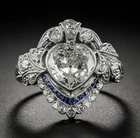 Art Deco Antique 3.20 Ct White Diamond Vintage Wedding Ring 925 Sterling Silver