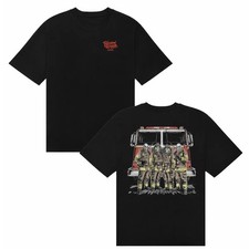 Worked To Death Firefighter Skeleton Crew Fire Truck T-shirt Worked To Death Firefighter Skeleton Crew Fire Truck T-shirt