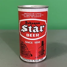 STAR Beer Can 12 oz Vintage Dubuque Iowa JOS Man Cave