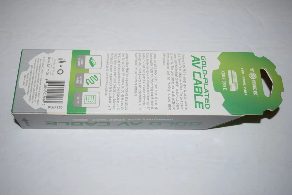 AV Cable Composite Red White Yellow Tomee Xbox 360 E Console System New in Box - Image 2 of 2