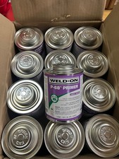 Lot of 12 - WELD-ON Primer: P-68, 16 oz, Can, Purple 13992