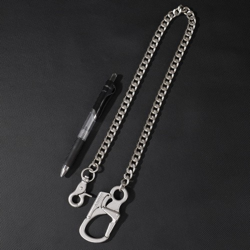 Biker Geldbörsenkette, robuste Taschenkette mit abschließbarem Karabiner, Herren Chai... - Bild 7 von 7