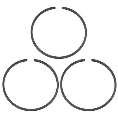 3 Kolbenringe 46mm x 1,5mm Standard für Motor, Schwarz