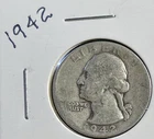 1942 25C Washington Quarter. 90% Silver. #1818