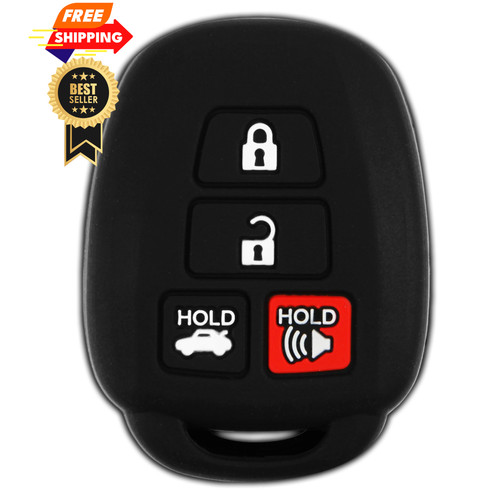 KeylessOption Key Fob Cover Replacement for 2012 2013 2014 1-Pack, Black 