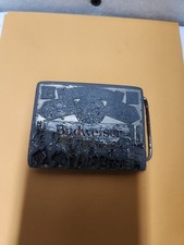 546 Vintage Budweiser King Of Beers Belt Buckle. Paint Is Eroded.