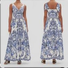 Camilla : Glaze And Graze Tie Shoulder Dress   Size XL = AU 16 / US 12