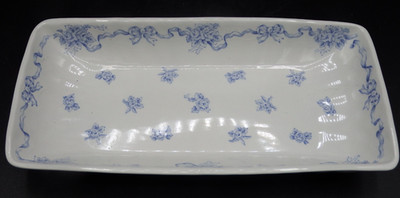 Laura Ashley 8 3/4'' x 4 1/4'' Ribbons Tray / Dish England  EXC!!