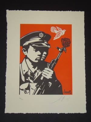 Shepard Fairey OBEY Chinese Soldiers Letterpress Poster Print Signed & Numbered