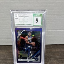 Panini 2019-20 Donruss Optic Karl-Anthony Towns #131 Purple CSG 9