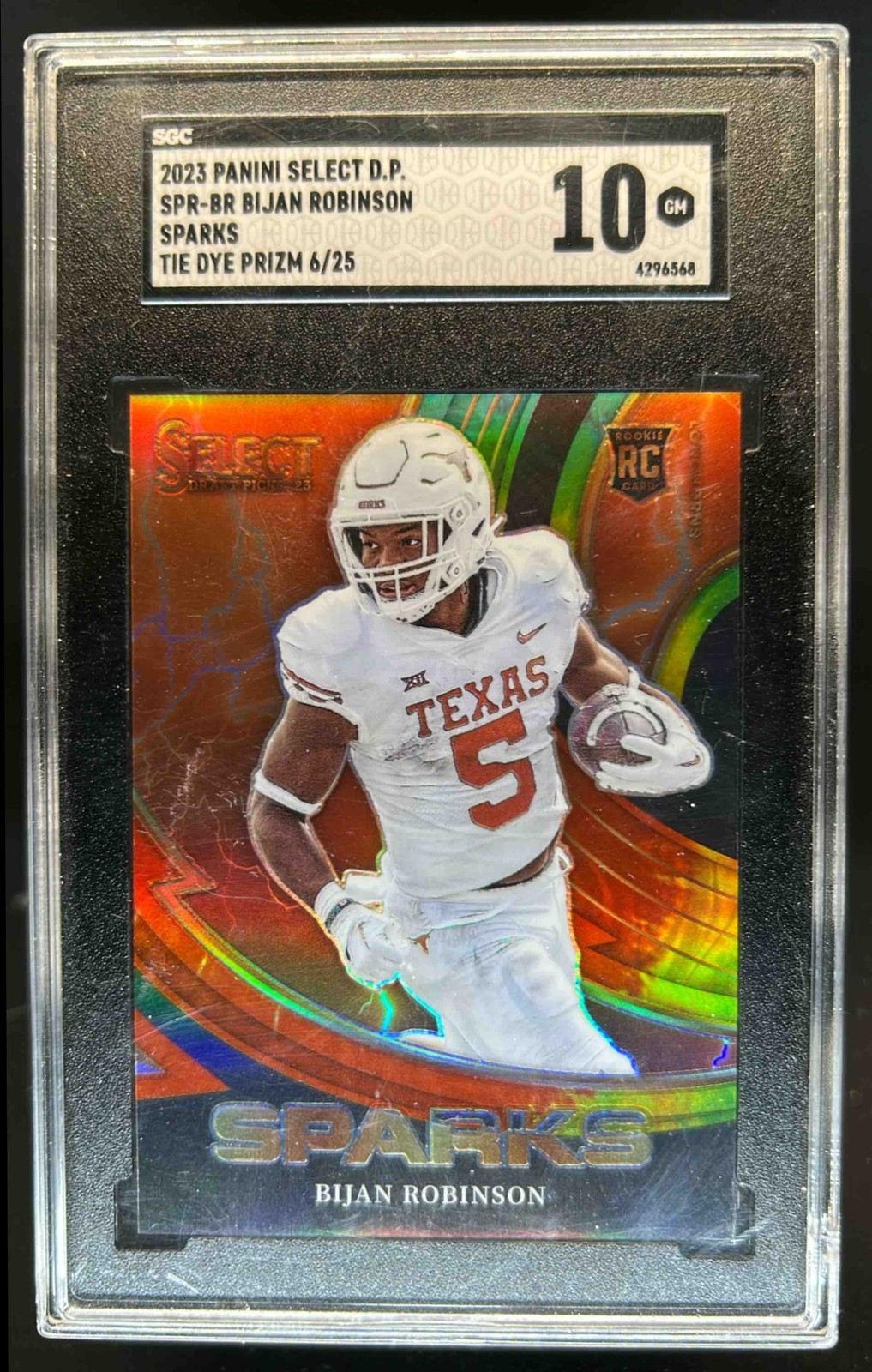 Bijan Robinson Panini Select Draft Picks Sparks #SPRBR Tie-Dye