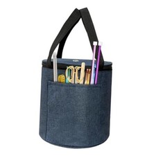 Yarn Bag Knitting Crochet Bag, Portable Yarn Storage Bags Organizer Small Blue