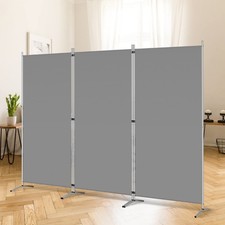 3 Panel Folding Room Divider - 6 Ft Tall Privacy Screen, Freestanding Partition