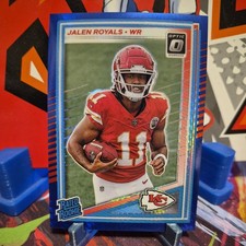 2025 Panini Optic - Jalen Royals Rated Rookie Blue Hyper Prizm #251 Chiefs