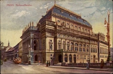 Nationaltheater Prague Czech Republic vintage postcard p249
