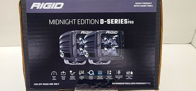 Rigid Industries D Series PRO Midnight Edition - Spot - Diffused - Pair