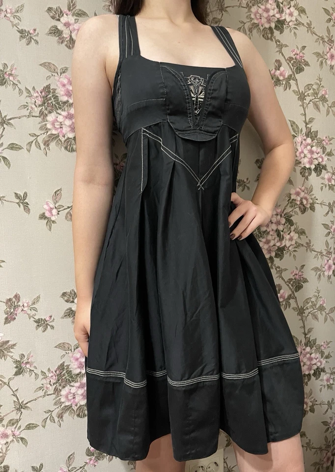 Le Jean Marithe Francois Girbaud Y2K Sundress Luxury Dress Avantgarde Rare - Image 2 of 4