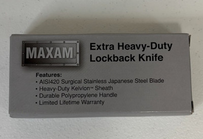 Maxam Air Force Extra Heavy-Duty Lockback Knife Japanese Steel Blade w/ Sheath