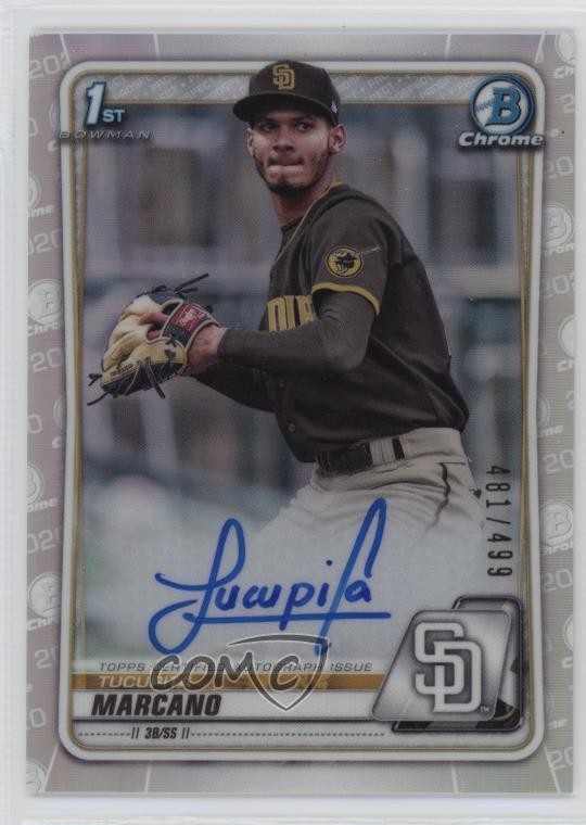 2020 Bowman Chrome Prospect Refractor 481/499 Tucupita Marcano #CPA-TM Auto 1id3