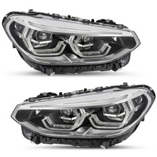 Full LED Headlights For 2019-2021 BMW X3 X4 Headlamps w/ Adaptive Left+Right 