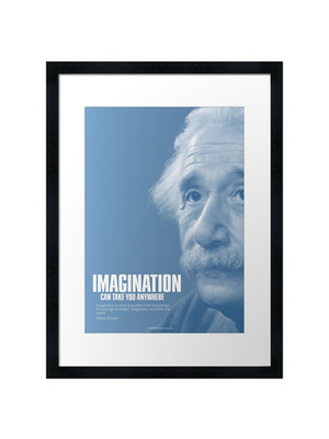 Albert Einstein Motivationszitat 2 gerahmte Wandbilder Poster Druck Bild