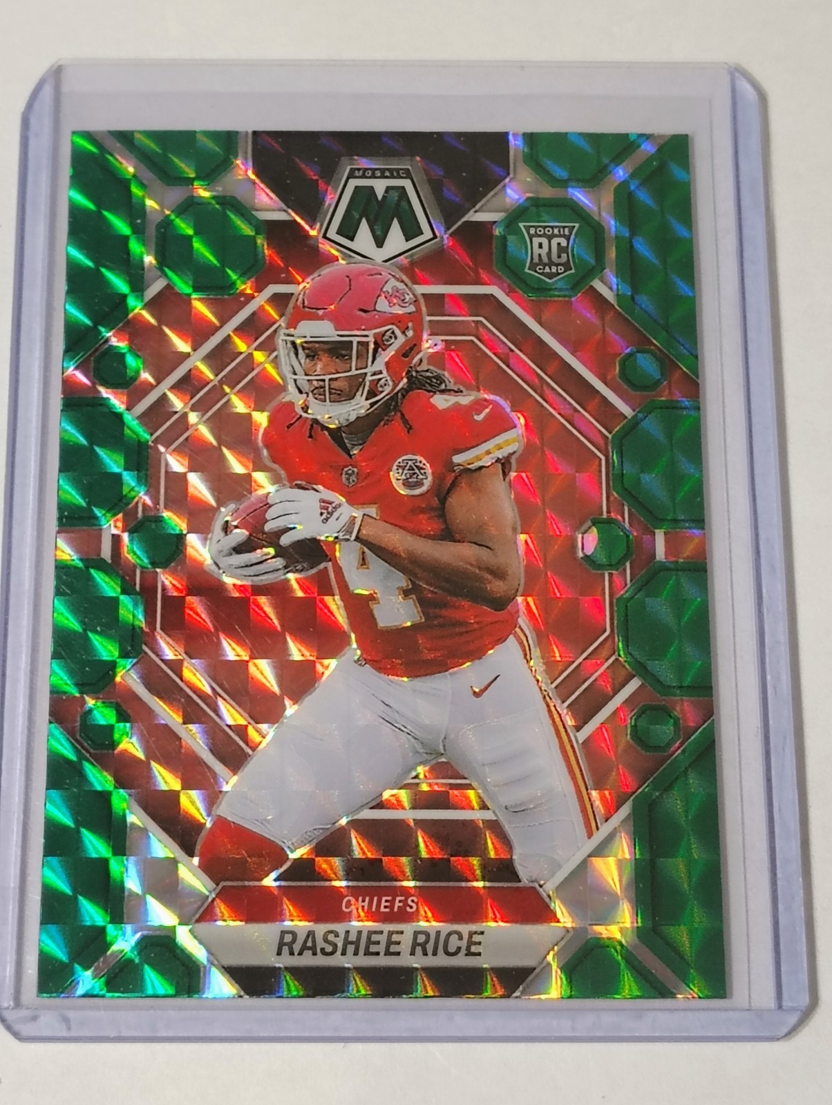 2023 Panini Mosaic Mosaic Green #357 Rashee Rice Rookie RC Kansas City Chiefs