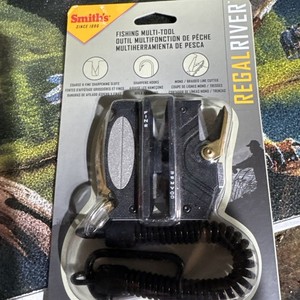 Smiths Regal River Fishing Multi Tool Line Cutter. Knife Sharpener. Hook.