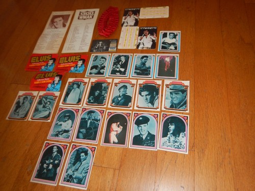 Vintage Vegas Elvis Presley fan club garter 80 pocket calendars trading cards ++ - Picture 6 of 8